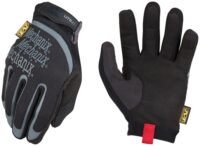 Mechanix Wear® 2X Black Utility Full Finger Synthetic Leather Mechanics Gloves With Elastic Hook And Loop Cuff, Seamless Single Layer Palm, Reinforced Clarino Dura-Fit™ Synthetic Leather Thumb And Index Fingertips