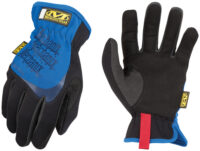 Mechanix Wear® Medium Black And Blue FastFit® Full Finger Synthetic Leather Mechanics Gloves With Elastic Cuff, Spandex® Padded Back, Stretch Panels