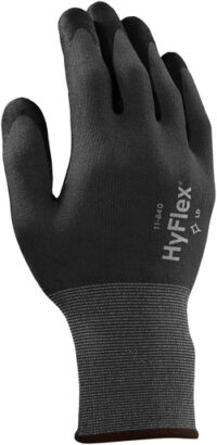 Ansell Size 9 HyFlex® Light Weight Multi-Purpose Gray FORTIX™ Foam Nitrile Dipped Palm Coated Work Gloves With Gray Nylon And Spandex® Liner And Knit Wrist