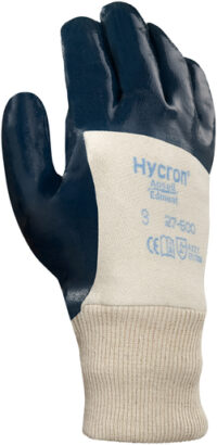 Ansell Size 9 Hycron® Heavy Duty Multi-Purpose Cut And Abrasion Resistant Blue Nitrile Palm Coated Work Gloves With Jersey Liner And Knit Wrist