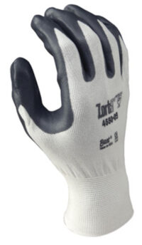 SHOWA™ Size 10 Zorb-IT® Cut Resistant Gray Nitrile Dipped Palm Coated Work Gloves With White Seamless Nylon And Polyester Knit Liner And Elastic Cuff