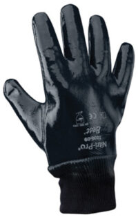 SHOWA™ Size 10 Nitri-Pro® Heavy Duty Cut Abrasion Tearing And Puncture Resistant Navy Nitrile Fully Coated Work Gloves With Cotton And Jersey Liner And Knit Wrist