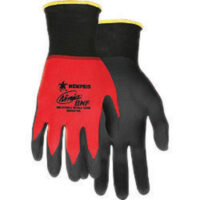 Memphis Large Ninja® BNF 18 Gauge Black Foam Nitrile Palm And Fingertip Coated Work Gloves With Nylon And Spandex® Liner And Knit Wrist