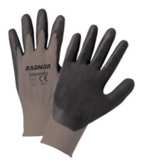Radnor® Medium Black Foam Nitrile Palm Coated Gloves With 13 Gauge Gray Seamless Nylon Liner