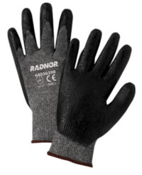 Radnor® Medium Black Premium Foam Nitrile Palm Coated Work Glove With 15 Gauge Seamless Nylon Liner And Knit Wrist