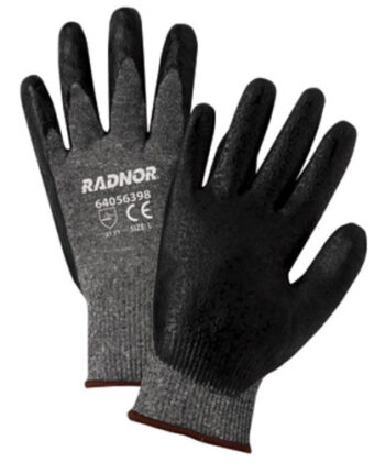 Radnor® Large Black Premium Foam Nitrile Palm Coated Work Glove With 15 Gauge Seamless Nylon Liner And Knit Wrist