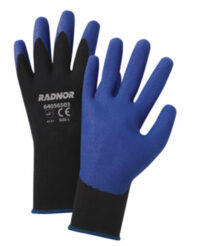 Radnor® Small Black Air Infused PVC Palm Coated Gloves WIth 15 Gauge Seamless Nylon Knit Liner