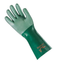 Ansell Size 8 Green Scorpio® 14" Interlock Knit Lined 30 mil Neoprene Fully Coated Heavy Duty Chemical Resistant Gloves With Rough Finish And Gauntlet Cuff