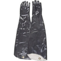 SHOWA™ Size 10 Large Black Neo Grab™ 31" Cotton Lined Neoprene Chemical Resistant Gloves With Smooth Finish And Shoulder Length Cuff