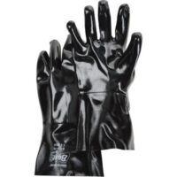 SHOWA™ Size 10 Large Black Neo Grab™ 14" Cotton Lined Neoprene Multi-Dipped Chemical Resistant Gloves With Smooth Finish And Gauntlet Cuff