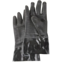 SHOWA™ Size 10 Large Black Neo Grab™ 14" Cotton Lined Neoprene Multi-Dipped Chemical Resistant Gloves With Rough Finish And Gauntlet Cuff