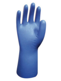 SHOWA™ Size 10 Blue Nitri-Dex® 12" 9 mil Unsupported Nitrile Fully Coated Chemical Resistant Gloves With Textured And Tractor-Tread Finish And Gauntlet Rolled Cuff