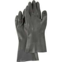 SHOWA™ Size 10 X-Large Black Chloroflex™ 13" Flock Lined 24 mil Unsupported Neoprene Chemical Resistant Gloves With Tractor Tread Finish And Slip-On Cuff