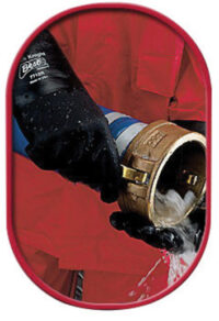SHOWA™ Size 10 Black Knight™ 10" Jersey Lined PVC Chemical Resistant Gloves With Rough Finish And Gauntlet Cuff