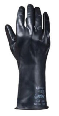 SHOWA™ Size 10 Black Viton® II 12" 12 mil Viton® Fully Coated Chemical Resistant Gloves With Smooth Finish And Rolled Cuff