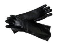 Radnor® Large Black Elbow Length Economy PVC Glove Fully Coated With Smooth Finish Palm