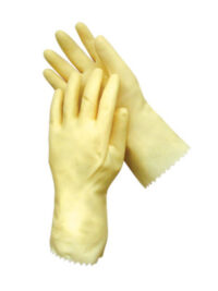 Radnor® Extra Large Amber 12" Unlined 18 MIL Textured Palm Natural Latex Glove