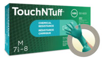 Ansell Size 9 1/2 Teal 9 1/2" Touch N Tuff® 5 mil Nitrile Ambidextrous Powder-Free Disposable Gloves With Smooth Finish And Rolled Beaded Cuff