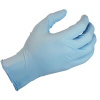 SHOWA™ Large Blue 9 1/2" 4 mil Nitrile Ambidextrous Economy Grade Powder-Free Disposable Gloves With Pebbled Finish And Rolled Cuff (100 Each Per Box)