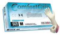 Microflex® X-Large Natural 9 1/2" ComfortGrip® 5.1 mil Latex Ambidextrous Non-Sterile Exam or Medical Grade Powder-Free Disposable Gloves With Textured Finish, Standard Examination Beaded Cuff And Polymer Coating(100 Each Per Box)