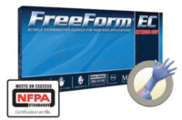 Microflex® X-Large Blue 9 1/2" FreeForm® SE 3.5 mil Latex-Free Nitrile Ambidextrous Non-Sterile Medical Grade Powder-Free Disposable Gloves With Textured Finger Tip Finish, Standard Examination Beaded Cuff And Polymer Coating