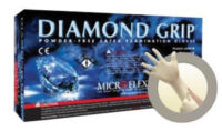 Microflex® Medium Natural 9.645" Diamond Grip™ 6.3 mil Latex Ambidextrous Non-Sterile Medical Grade Powder-Free Disposable Gloves With Textured Finger Tip Finish And Standard Examination Beaded Cuff (100 Each Per Box)
