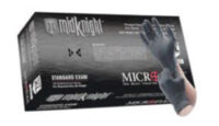 Microflex® Small Black 9.645" MidKnight™ 4.7 mil Nitrile Ambidextrous Non-Sterile Medical Grade Powder-Free Disposable Gloves With Fully Textured Finish And Standard Examination Beaded Cuff (100 Each Per Box)