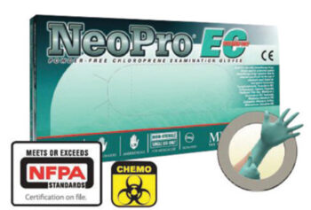 Microflex® Medium Green 12" NeoPro® EC 6.3 mil Chloroprene Ambidextrous Non-Sterile Medical Grade Powder-Free Disposable Gloves With Textured Finger Tip Finish, Extended Beaded Cuff And Polymer Coating(50 Each Per Box)