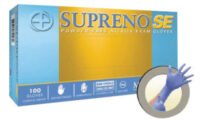 Microflex® Medium Blue 9.645" Supreno® SE 4.3 mil Nitrile Ambidextrous Non-Sterile Medical Grade Powder-Free Disposable Gloves With Textured Finger Tip Finish, Standard Examination Beaded Cuff And Polymer Coating(100 Each Per Box)