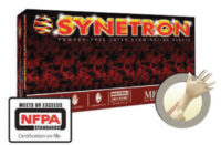 Microflex® Large Natural 11.417" Synetron® 9.1 mil Latex Ambidextrous Non-Sterile Medical Grade Powder-Free Disposable Gloves  With Fully Textured Finish, Extended Beaded Cuff And Polymer Coating(50 Each Per Box)