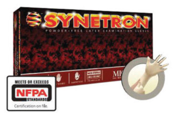 Microflex® X-Large Natural 11.417" Synetron® 9.1 mil Latex Ambidextrous Non-Sterile Medical Grade Powder-Free Disposable Gloves With Fully Textured Finish, Extended Beaded Cuff And Polymer Coating(50 Each Per Box)