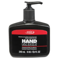 GOJO® 8 Fluid-Ounce Bottle White Opaque Hand Medic® Fragrance-Free Silicone-Free Professional Skin Conditioner