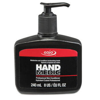 GOJO® 8 Fluid-Ounce Bottle White Opaque Hand Medic® Fragrance-Free Silicone-Free Professional Skin Conditioner