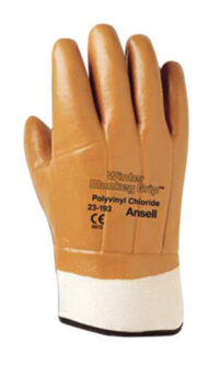 Ansell Size 10 Orange Winter Monkey Grip™ Jersey Lined Cold Weather Gloves With Wing Thumb, Safety Cuff, PVC Fully Coated And Foam Insulation