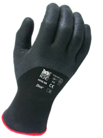 SHOWA™ Size 10 Black Zorb-IT® And BLACK-ICE™ Nitrile Palm And Knuckle Coated Acrylic Fleece Lined Cold Weather Gloves With Knit Wrist
