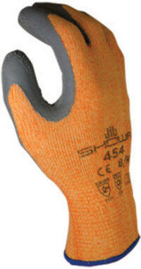 SHOWA™ Size 7 Orange And Gray 454 Acrylic Yarn Polyester And Acrylic Lined Cold Weather Glove With Natural Rubber Latex Coating And Rough Textured Grip
