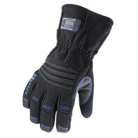 Ergodyne Medium Black ProFlex® 819WP Nylon Hipora® And Thinsulate™ Lined Thermal Waterproof Cold Weather Gloves With Terry Thumb, Gauntlet Cuff, PVC Reinforced Palm, Fingers And Saddle, Pull Tab, 500D Nylon Back, EVA Knuckle Pad And Terry Thumb Brow Wipe