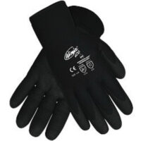 Memphis Glove X-Large Black Ninja® ICE 7 Gauge Acrylic Terry Lined General Purpose Cold Weather Gloves With Knit Wrist, 15 Gauge Nylon Shell And HPT Coated Palm And Fingertips