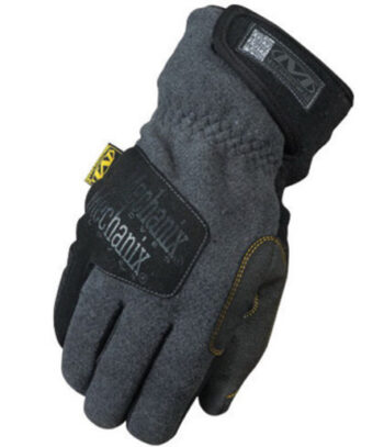 Mechanix Wear® Large Gray Fleece Lined Cold Weather Gloves With Double Reinforced Thumb, Hook And Loop Wrist Closure, Wind-Resistant Barrier And Rubberized Palm