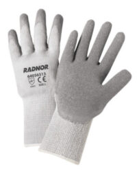 Radnor® Small Gray Thermal String Knit Cold Weather Gloves With Latex Palm Coating