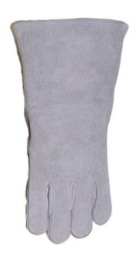 Radnor® Large Pearl Gray 14" Shoulder Split Cowhide Cotton Sock Lined Left Hand Welders Glove With Wing Thumb And Fully Welted Fingers (Carded)