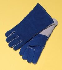 Radnor® Large Blue 14" Premium Side Split Cowhide Cotton Lined Welders Gloves With Wing Thumb And Kevlar® Stitching
