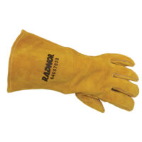 Radnor® Large Bourbon Brown 14" Premium Side Split Cowhide Cotton Lined Left Hand Welders Glove With Straight Reinforced Thumb, Welted Fingers, Kevlar® Stitching And Pull Tab(Carded)