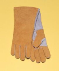 Radnor® Large Bourbon Brown 14" Premium Side Split Cowhide Cotton/Foam Lined Insulated Welders Gloves With Double Reinforced, Wing Thumb