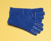 Radnor® Ladies Blue 12" Shoulder Split Cowhide Cotton/Foam Lined Insulated Left Hand Welders Glove With Wing Thumb, Welted Fingers And Kevlar® Stitching (Carded)