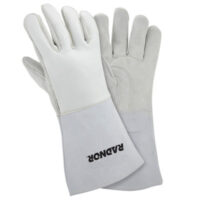Radnor® X-Large Gray 14" Grain Elkskin Foam Lined Welders Glove With Reinforced Straight Thumb And Stiff Cowhide Cuff (Carded)