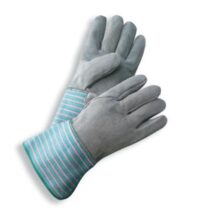 Radnor® Large Select Shoulder Grade Split Leather Palm Gloves With Gauntlet Cuff, Full Leather Back And Wing Thumb