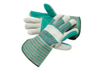 Radnor® Large Shoulder Grade Double Leather Palm Gloves With Gauntlet Cuff, Double Leather On Palm, Index Finger And Thumb