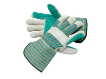 Radnor® X-Large Shoulder Grade Double Leather Palm Gloves With Gauntlet Cuff, Double Leather On Palm, Index Finger And Thumb