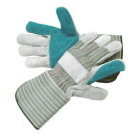 Radnor® Large Premium Select Double Leather Palm Gloves With Gauntlet Cuff, Double Leather On Palm, Index Finger And Thumb